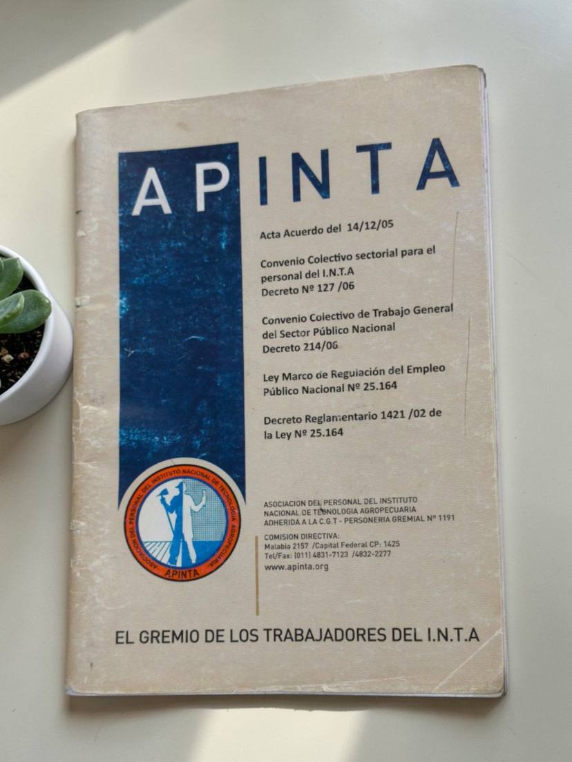 Convenio Colectivo de Trabajo del personal del INTA — APINTA